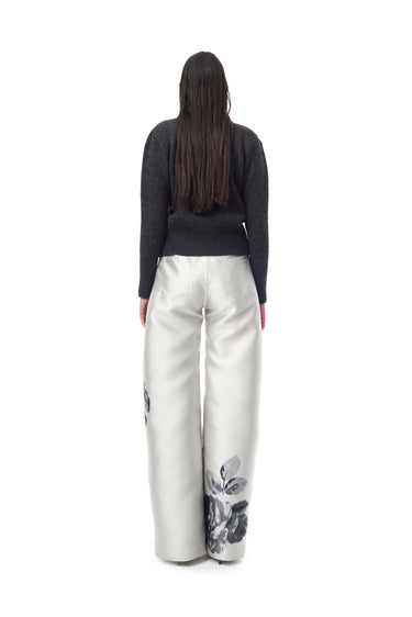 ANTRACITE KNIT CARDIGAN WITH EMBELLISHMENT marques almeida