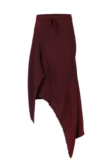BURGUNDY MERINO KNIT SKIRT marques almeida