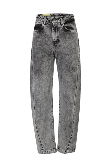 DENIM GREY ACID WASH BARREL JEANS marques almeida