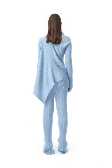 BLUE MERINO KNIT TROUSERS marques almeida