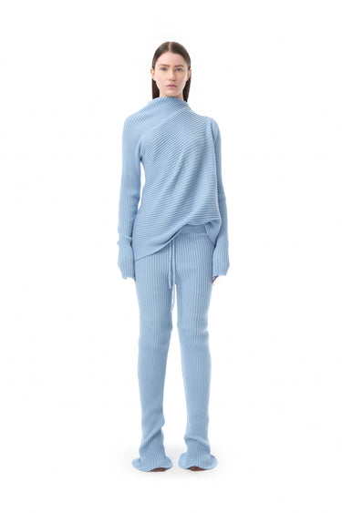 BLUE MERINO KNIT TROUSERS marques almeida