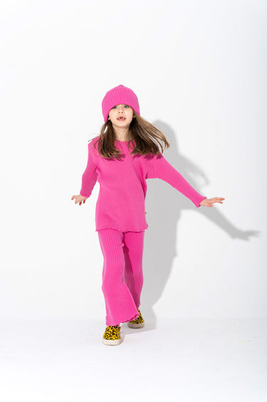 BRIGHT PINK MERINO KNIT JUMPER MAKIDS