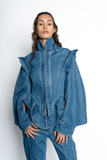 DENIM BAROQUE STYLE JACKET marques almeida