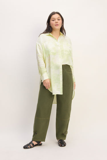 GREEN TIE-DYE SATIN SHIRT marques almeida everlane