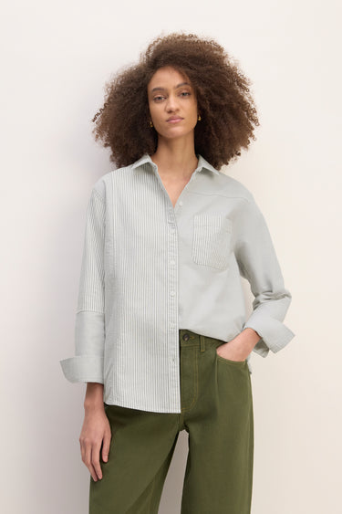 GREY PATCHWORK SHIRT marques almeida everlane