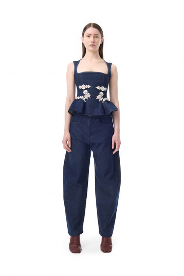 INDIGO DENIM BARREL JEANS marques almeida