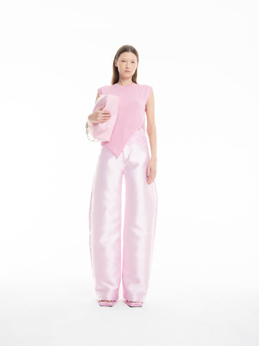LIGHT PINK MIKADO BOYFRIEND TROUSERS marques almeida