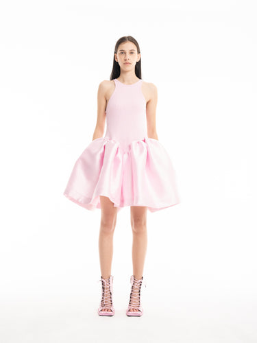 LIGHT PINK MINI DRESS WITH TANK TOP SCOOPED marques almeida